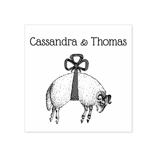 Tampons Encreurs Emblème héraldique en laiton de bélier berceau (Impression)