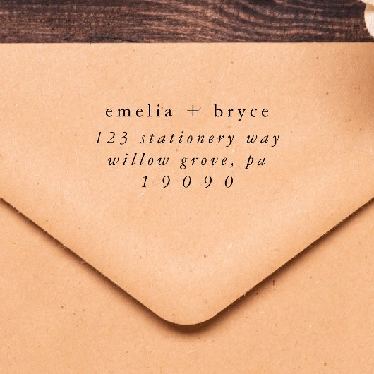 Tampons Encreurs EMELIA Simple Mariage en caoutchouc Adresse de ret