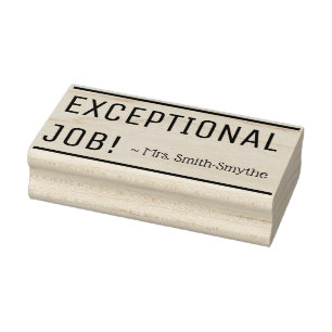 Tampons Encreurs "EMPLOI EXCEPTIONNEL !" + Nom de l'éducateur Timbr
