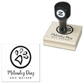 Tampons Encreurs Empreinte de patte géométrique Logo de marchette d (Tamponné)