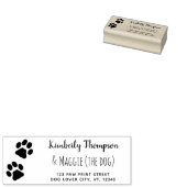 Tampons Encreurs Empreinte de patte Nouvelle adresse Adresse Adress (Tamponné)