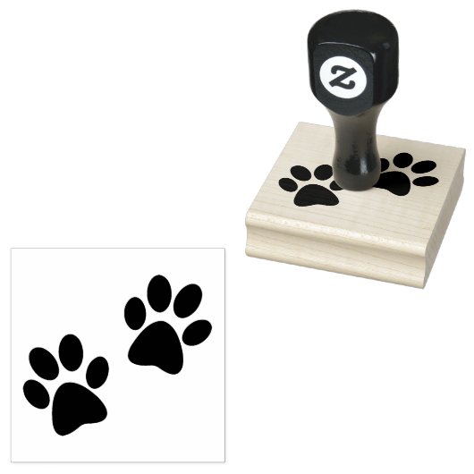 Tampons Encreurs Empreintes de pattes Design Timbre en bois (Tamponné)