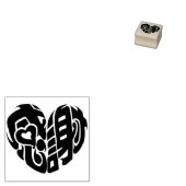 Tampons Encreurs En forme de coeur merci beaucoup en kanji (Tamponné)