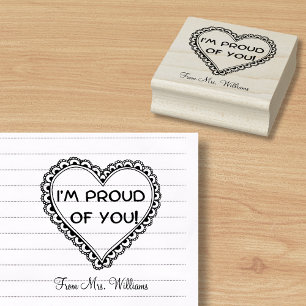 Tampons Encreurs Encouragement, forme de cœur enseignant
