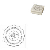 Tampons Encreurs Endroit rond Fleur de savon artisanal naturel Wavy (Tamponné)