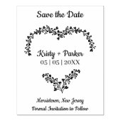 Tampons Encreurs Enregistrer la date Citer Coeur et Mariage Fleur s (Impression)