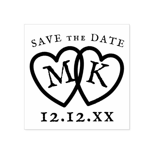 Tampons Encreurs Enregistrer La Date do-it-yourself Mariage Monogra (Impression)