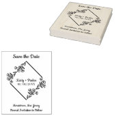 Tampons Encreurs Enregistrer la date du devis Diamant et Mariage Fl (Tamponné)