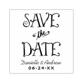Tampons Encreurs Enregistrer la date manuscrite Mariage de script M (Impression)