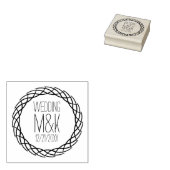 Tampons Encreurs Enregistrer la date Wreath do-it-yourself Mariage  (Tamponné)