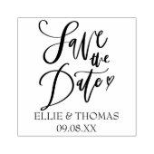 Tampons Encreurs Enregistrer le coeur du script de la main de date (Impression)