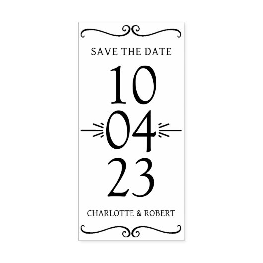 Tampons Encreurs Enregistrer le Mariage de date simple (Impression)
