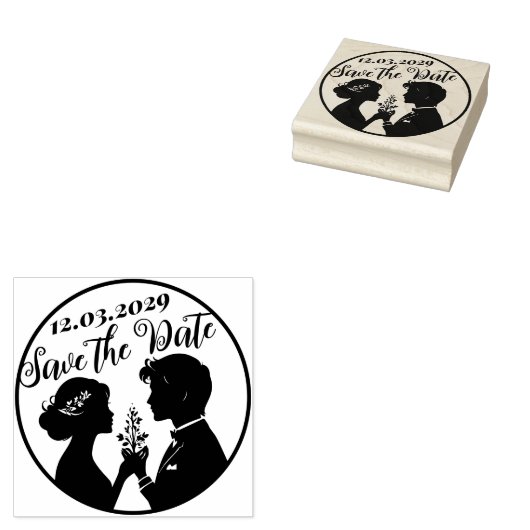 Tampons Encreurs Enregistrer le Timbre pour mariage de date avec un (Tamponné)