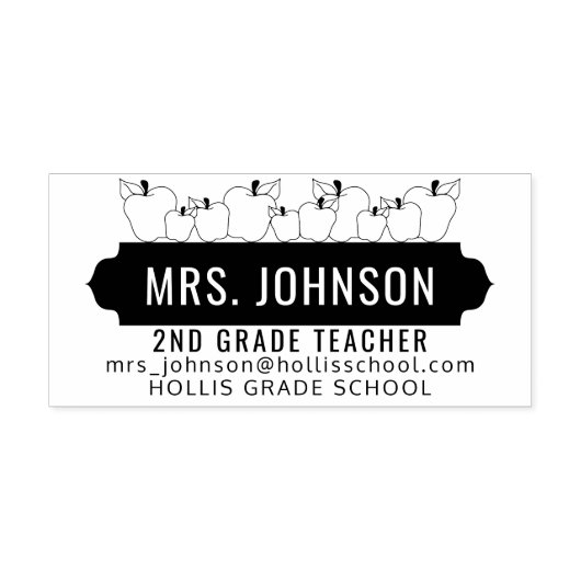 Tampons Encreurs Enseignant de l'école - Apple Design (Impression)