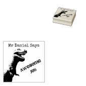 Tampons Encreurs Enseignants T-Rex personnalisés Un travail formida (Tamponné)