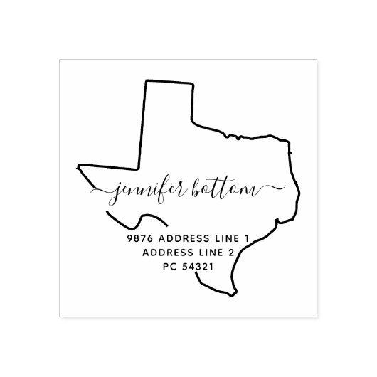 Tampons Encreurs Entreprise d'adresse de retour Texas (Impression)