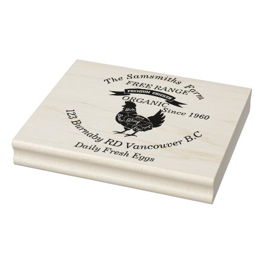 Tampons Encreurs Entreprise familiale Chicken Egg Farm depuis 1960 (Tampon)