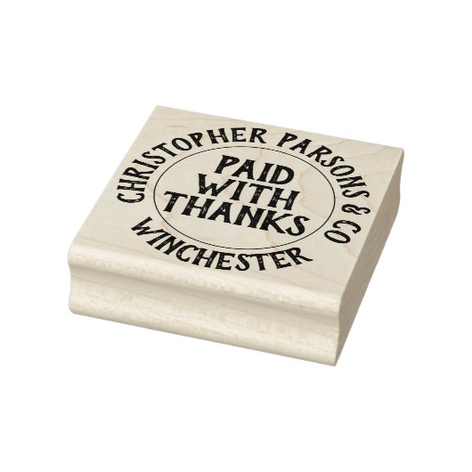 Tampons Encreurs Entreprise Payée Avec Merci Timbre En Caoutchouc (Tampon)