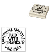 Tampons Encreurs Entreprise Payée Avec Merci Timbre En Caoutchouc (Tamponné)