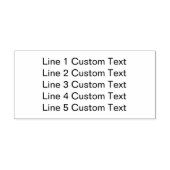 Tampons Encreurs Entreprise traditionnelle 5 lignes Texte (Impression)