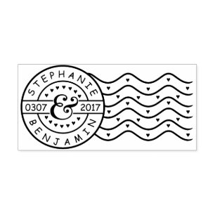 Tampons Encreurs Épousant les noms personnalisés sauvent le cache