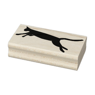 Tampons Encreurs estampille d'art silhouette du chat sautant