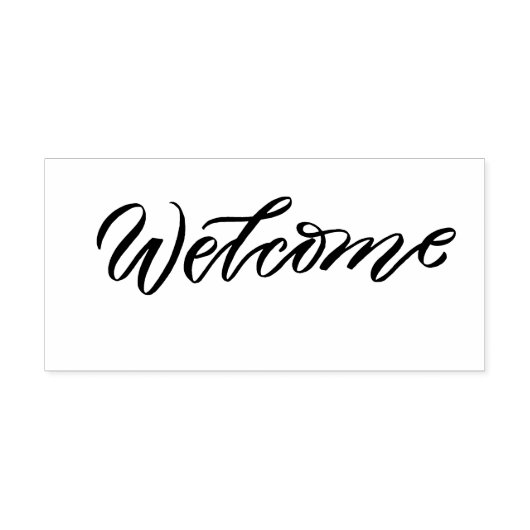 Tampons Encreurs Etiquette de bienvenue Timbre en caoutchouc person (Impression)