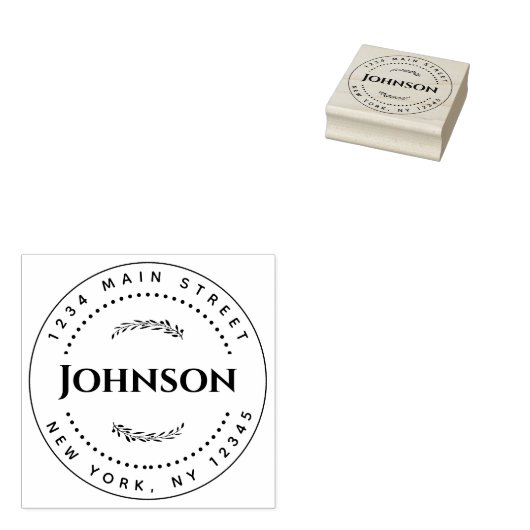 Tampons Encreurs Étiquette de retour arrondi classique (Tamponné)