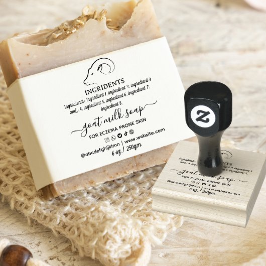 Tampons Encreurs Étiquette de savon au lait de chèvre fait maison