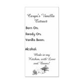 Tampons Encreurs Étiquette d'extraction de vanille personnalisable (Impression)