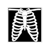 Tampons Encreurs Etiquette d'illustration de côtes de squelette (Impression)