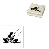 Tampons Encreurs Étiquette en caoutchouc de pêche (Tamponné)