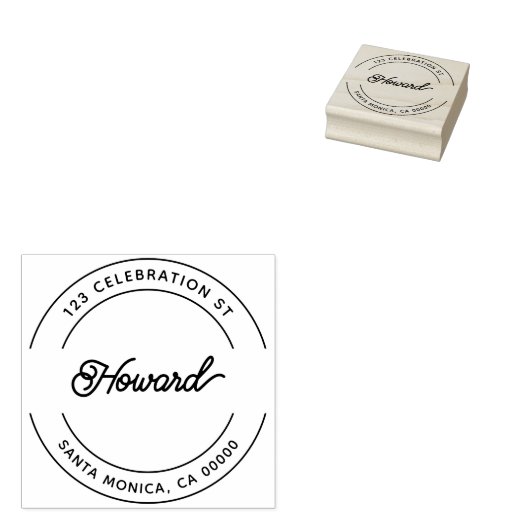 Tampons Encreurs Étiquette en caoutchouc de retour de script rétro (Tamponné)