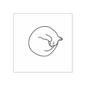 Tampons Encreurs Étiquette en caoutchouc pour chats couchés (Impression)