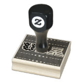 Tampons Encreurs Étoiles du drapeau des lettres américaines | (Tampon)