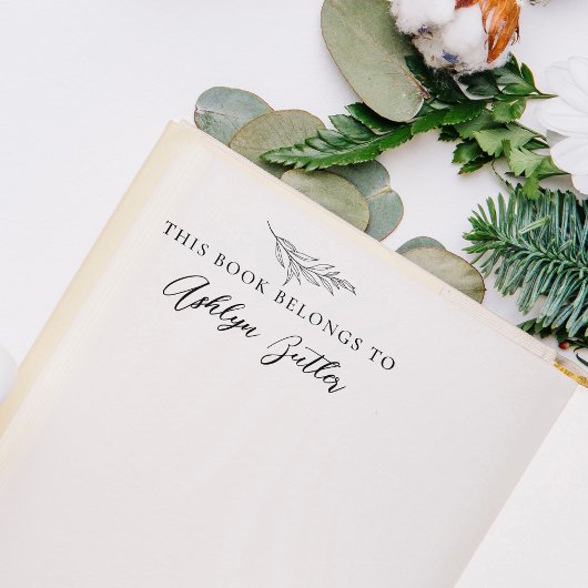 Tampons Encreurs Eucalyptus Ce Livre Appartient au Timbre