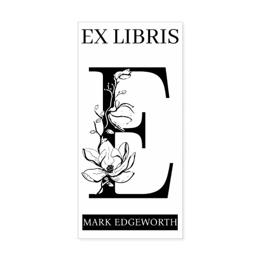 Tampons Encreurs EX librairies Librairie Librairie monogramme E (Impression)