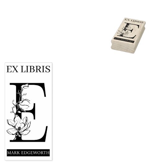 Tampons Encreurs EX librairies Librairie Librairie monogramme E (Tamponné)