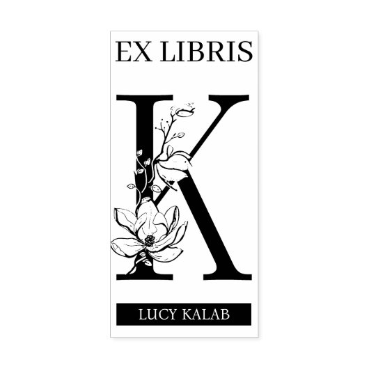 Tampons Encreurs EX librairies Librairie Librairie monogramme K (Impression)