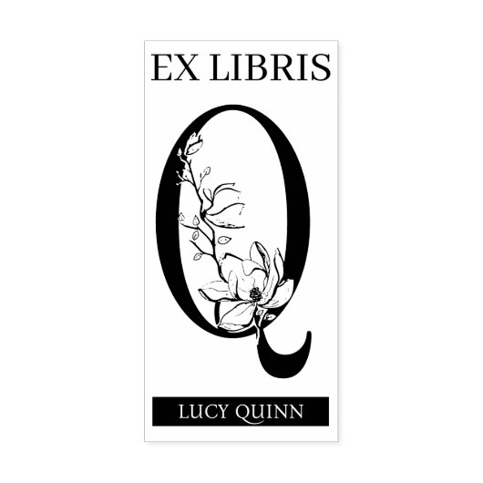 Tampons Encreurs EX librairies Librairie Librairie monogramme Q (Impression)