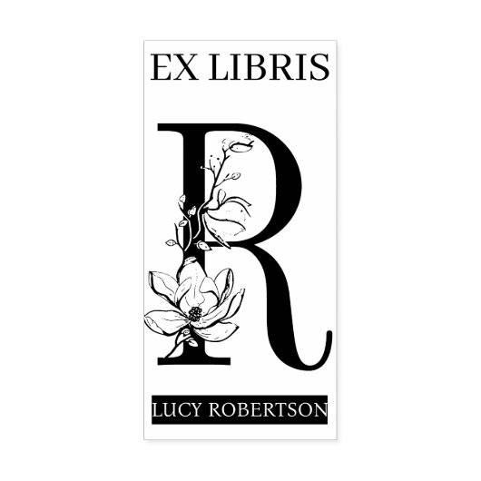 Tampons Encreurs EX librairies Librairie Librairie monogramme R (Impression)