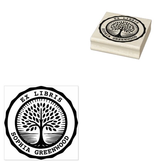 Tampons Encreurs Ex Libris - Arbre 02 (Tamponné)