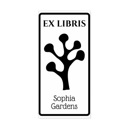 Tampons Encreurs Ex Libris Arbre Abstrait/Plante 01 (Impression)