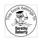 Tampons Encreurs Ex Libris avec le maître Owl | Personnalisable (Impression)