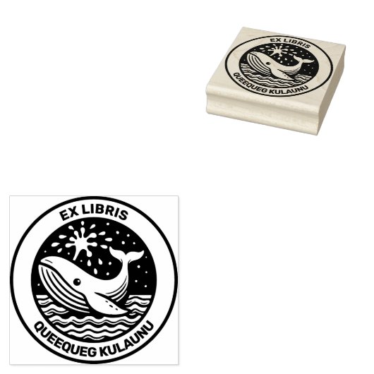 Tampons Encreurs Ex Libris - Baleine blanche (Tamponné)
