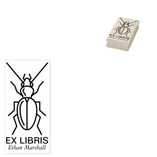 Tampons Encreurs Ex Libris - Beetle/Bug v2 (Tamponné)