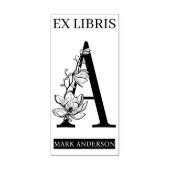 Tampons Encreurs EX libris Bibliothèque ex-libris monogramme A (Impression)