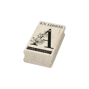 Tampons Encreurs EX libris Bibliothèque ex-libris monogramme A