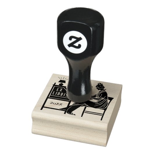 Tampons Encreurs Ex Libris Boite Déco Lady Writing Desk Personnalis (Tampon)