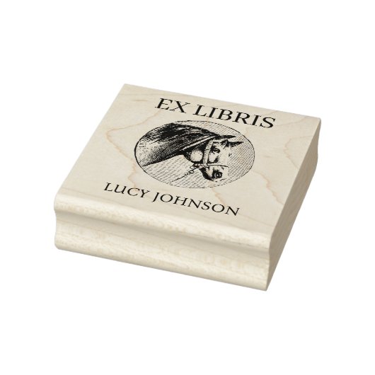 Tampons Encreurs EX LIBRIS Bookplate Rubber Stamp | Personalized (Tampon)